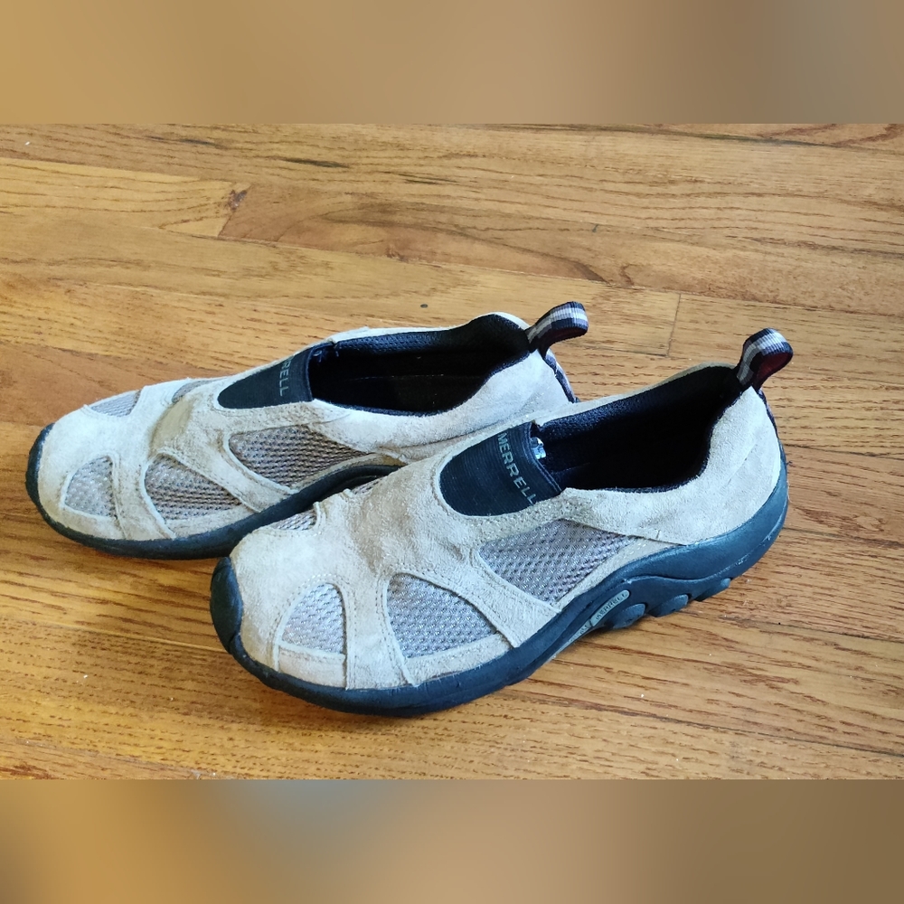 Women's Merrell Jungle Moc Ventilator Shoes Tan Sz 7.5 NWOB